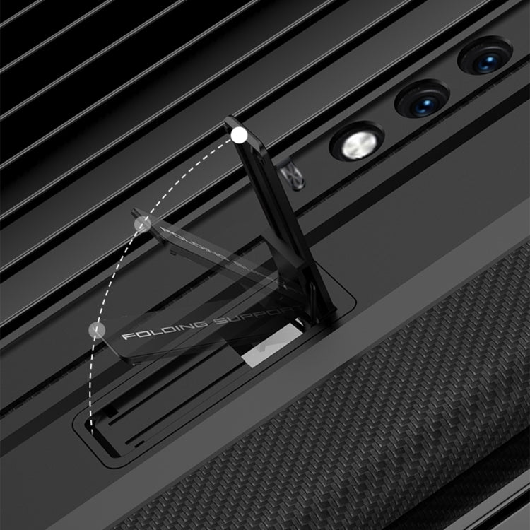 For Honor V Purse GKK Full Coverage Folding Leather Phone Case with Holder(Carbon Fiber) - Honor Cases by GKK | Online Shopping South Africa | PMC TechLife | Buy Now Pay Later Mobicred
