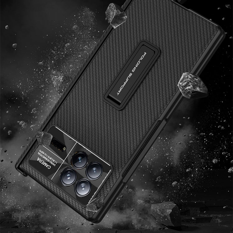 For Xiaomi Mix Fold 3 GKK Magnetic Hinge Flip Leather Phone Case with Holder(Black) - free shipping - PMC TechLife - Order now!