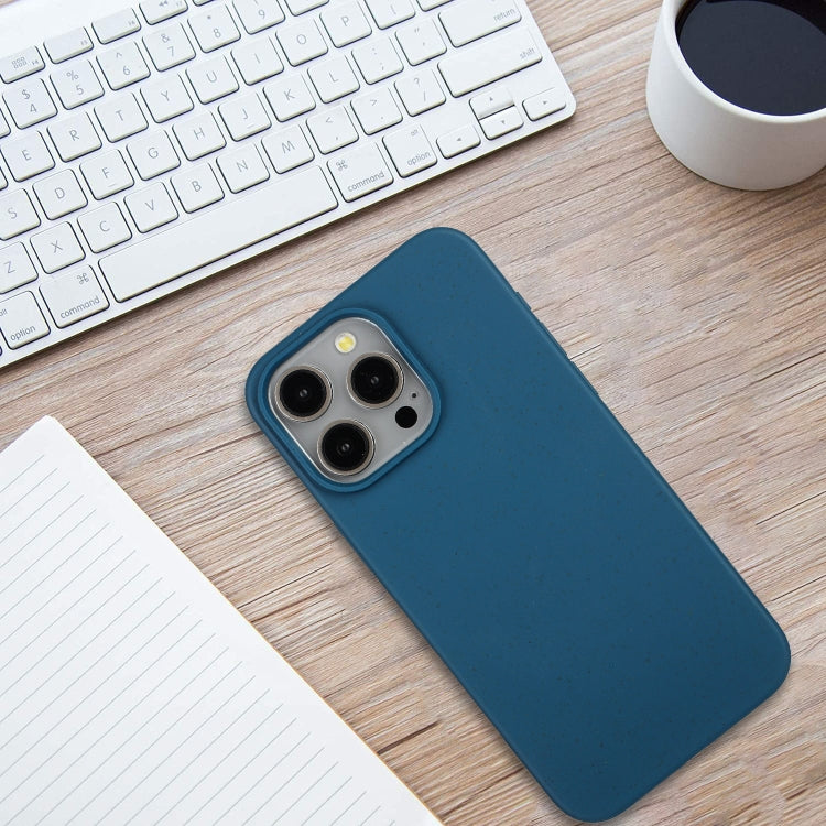 For iPhone 13 Pro Wheat MagSafe Magnetic Straw Material + TPU Phone Case(Blue) - iPhone 13 Pro Cases by PMC TechLife | Online Shopping South Africa | PMC TechLife | Buy Now Pay Later Mobicred