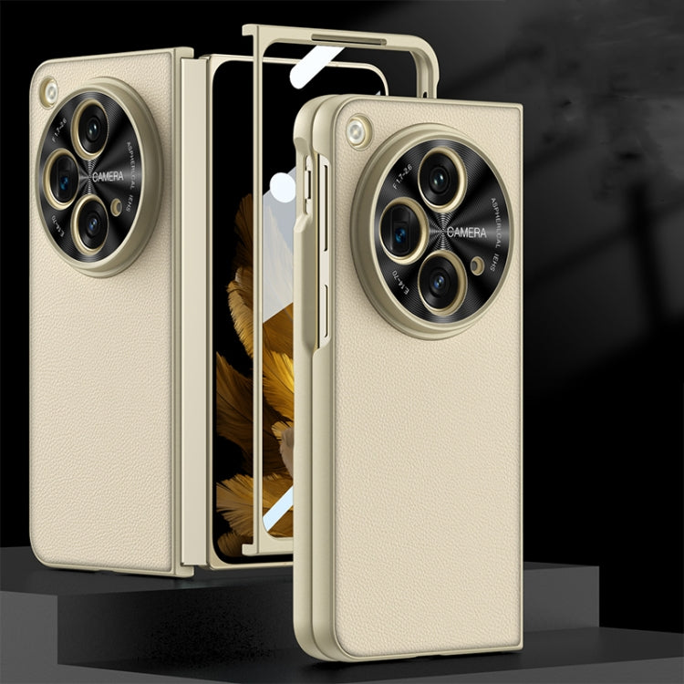 For OPPO Find N3 / OnePlus Open GKK Integrated Ultra-thin Plain Leather Phone Case(Gold) - free shipping - PMC TechLife - Order now!