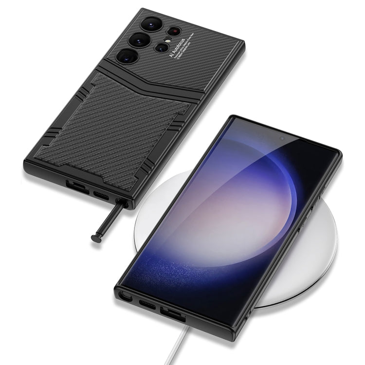 For Samsung Galaxy S24 Ultra 5G GKK TPU + PU Full Coverage Phone Case(Vertical Texture) - Galaxy S24 Ultra 5G Cases by GKK | Online Shopping South Africa | PMC TechLife | Buy Now Pay Later Mobicred