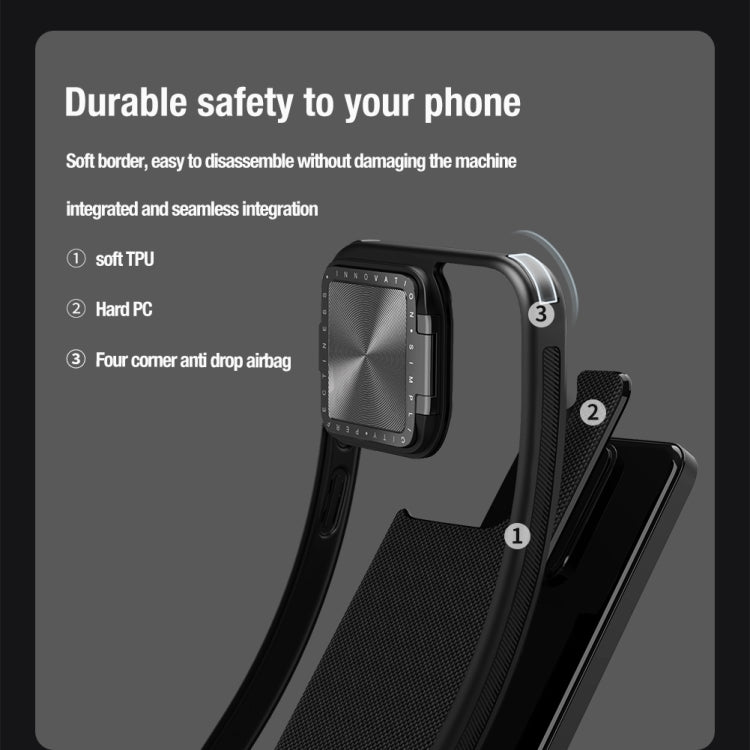 For Xiaomi 14 Pro NILLKIN Textured Prop Lens Protection Holder Nylon Phone Case(Black) - 14 Pro Cases by NILLKIN | Online Shopping South Africa | PMC Jewellery | Buy Now Pay Later Mobicred