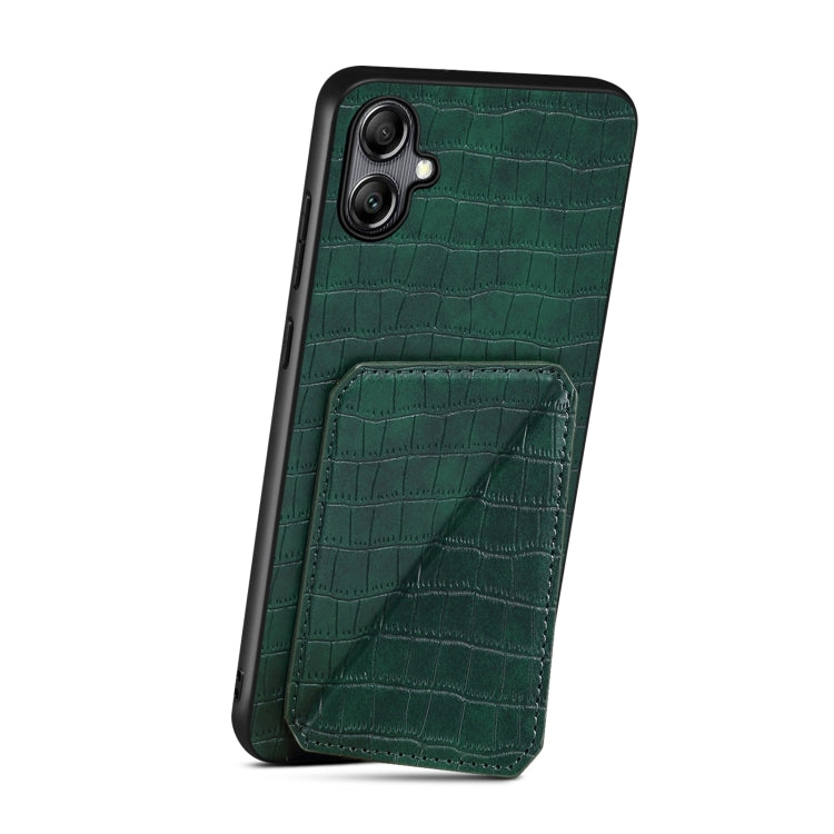 For Samsung Galaxy S23+ 5G Denior Imitation Crocodile Leather Back Phone Case with Holder(Green) - Galaxy S23+ 5G Cases by Denior | Online Shopping South Africa | PMC Jewellery