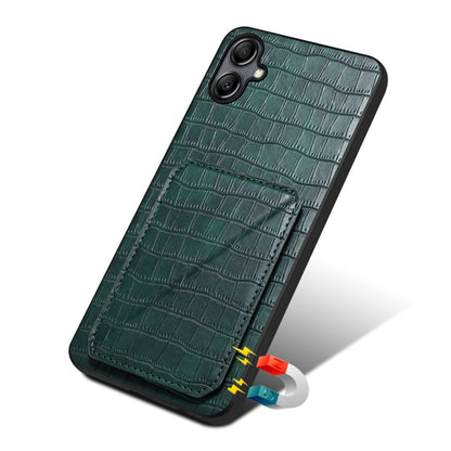 For Samsung Galaxy S24+ 5G Denior Imitation Crocodile Leather Back Phone Case with Holder(Green) - Galaxy S24+ 5G Cases by Denior | Online Shopping South Africa | PMC Jewellery