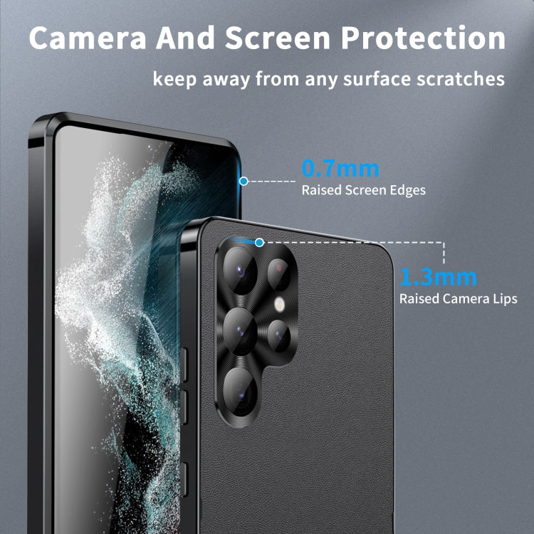 For Samsung Galaxy S24 Ultra 5G MagSafe Magnetic Plain Metal Phone Case(Black) - Galaxy S24 Ultra 5G Cases by PMC TechLife | Online Shopping South Africa | PMC TechLife