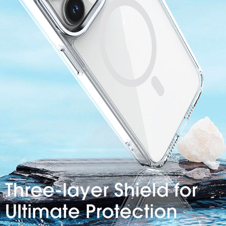 For iPhone 15 Pro Max MagSafe Magnetic Clear Phone Case(Pink) - iPhone 15 Pro Max Cases by PMC TechLife | Online Shopping South Africa | PMC TechLife | Buy Now Pay Later Mobicred