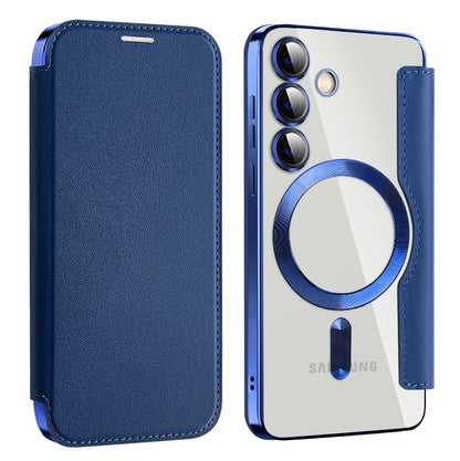 For Samsung Galaxy S24 5G MagSafe Magnetic RFID Anti-theft Leather Phone Case(Royal Blue) - Galaxy S24 5G Cases by PMC Jewellery | Online Shopping South Africa | PMC Jewellery