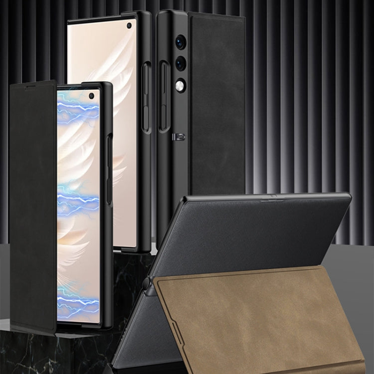 For Honor V Purse GKK Frosted Leather Fold Phone Case(Black) - Honor Cases by GKK | Online Shopping South Africa | PMC TechLife | Buy Now Pay Later Mobicred