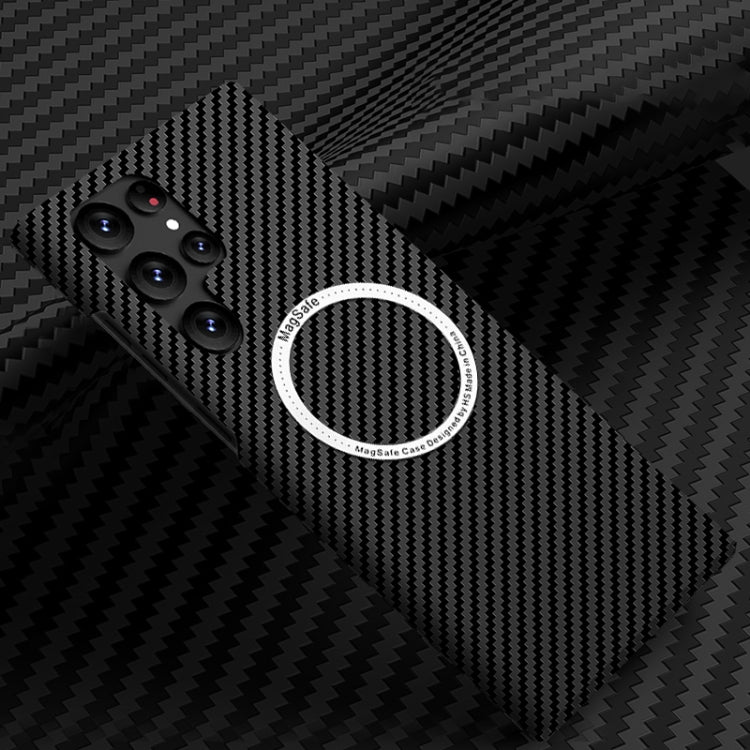 For Samsung Galaxy S24 Ultra 5G Carbon Fiber Texture MagSafe Magnetic Phone Case(Black) - free shipping - PMC TechLife - Order now!