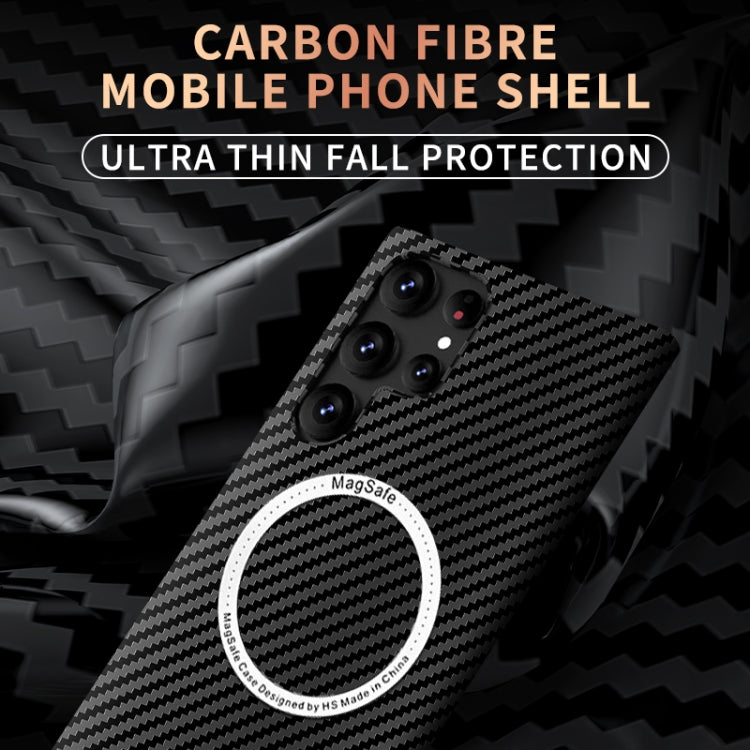 For Samsung Galaxy S24 Ultra 5G Carbon Fiber Texture MagSafe Magnetic Phone Case(Black) - free shipping - PMC TechLife - Order now!