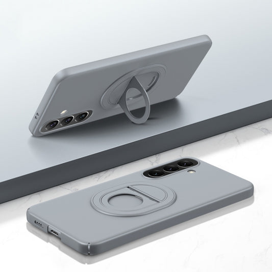 For Samsung Galaxy S24+ 5G Magsafe Hidden Fold Holder Full Coverage Shockproof Phone Case(Grey) - Galaxy S24+ 5G Cases by PMC Jewellery | Online Shopping South Africa | PMC Jewellery