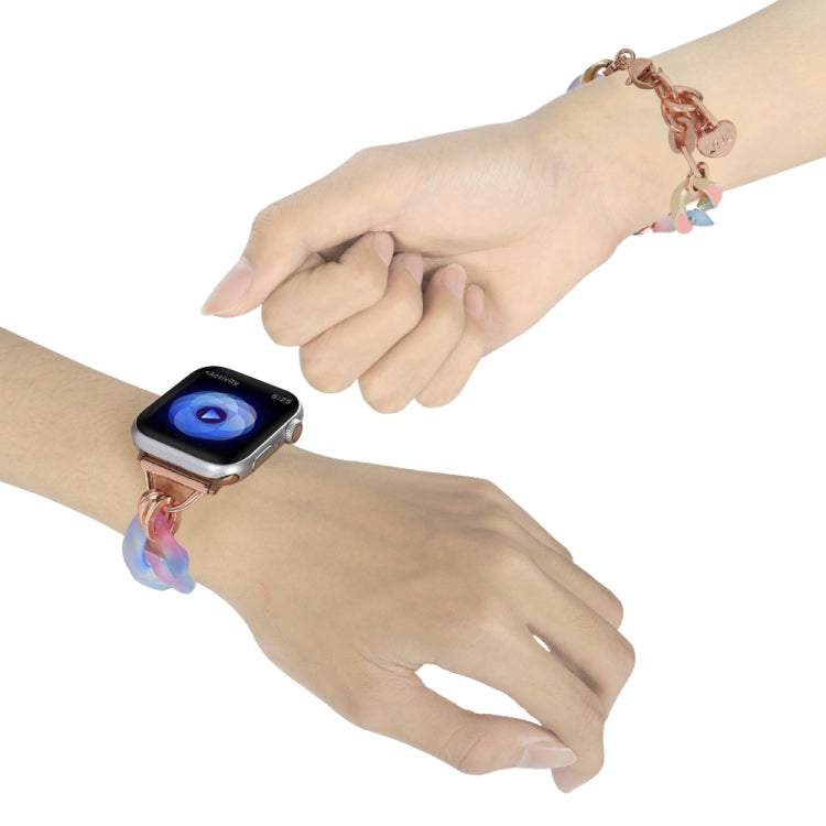 For Apple Watch Ultra 2 49mm Gradient Resin Chain Watch Band(Blue) - free shipping - PMC TechLife - Order now!