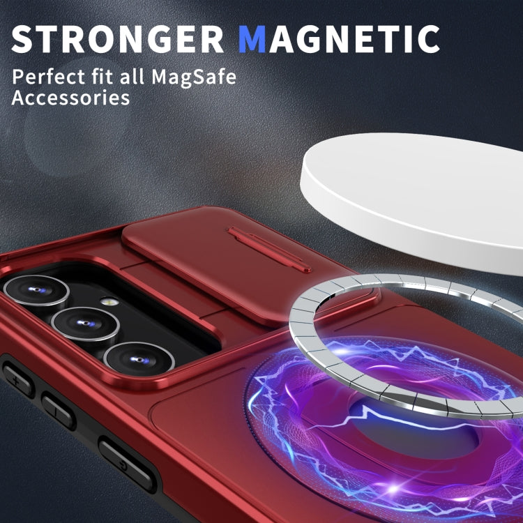 For Samsung Galaxy S22+ 5G Camshield MagSafe Ring Holder Armor Phone Case(Red) - Galaxy S22+ 5G Cases by PMC TechLife | Online Shopping South Africa | PMC TechLife | Buy Now Pay Later Mobicred