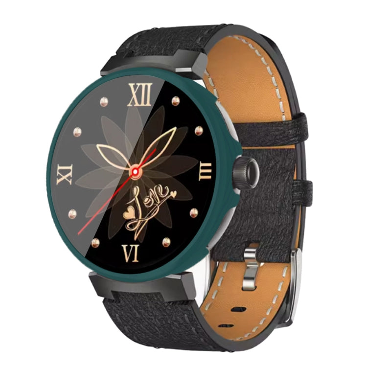 For Aigo GTV2 PC + Tempered Film Integrated Watch Protective Case(Dark Green) - Watch Case by PMC TechLife | Online Shopping South Africa | PMC TechLife