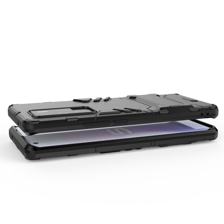For Vivo X50 Pro+ PC + TPU Shockproof Protective Case with Invisible Holder(Black) - free shipping - PMC TechLife - Order now!