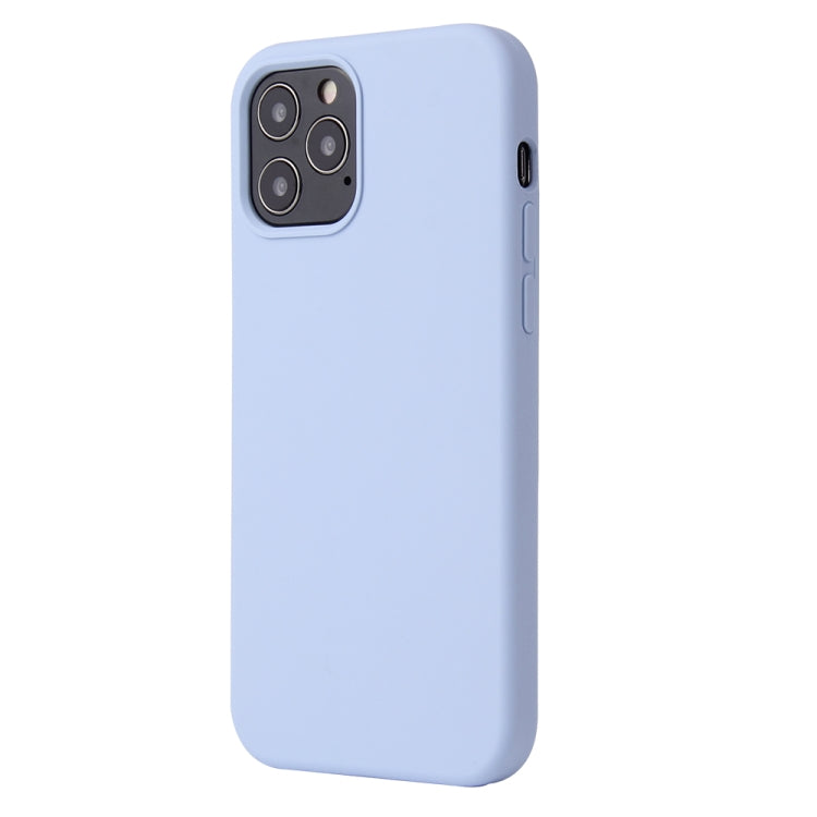 For iPhone 12 / 12 Pro Solid Color Liquid Silicone Shockproof Protective Case(Lilac Purple) - iPhone 12 / 12 Pro Cases by PMC TechLife | Online Shopping South Africa | PMC TechLife