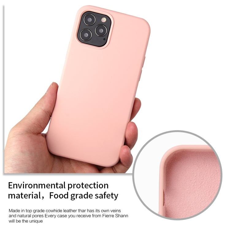 For iPhone 12 / 12 Pro Solid Color Liquid Silicone Shockproof Protective Case(Sakura Pink) - iPhone 12 / 12 Pro Cases by PMC Jewellery | Online Shopping South Africa | PMC Jewellery