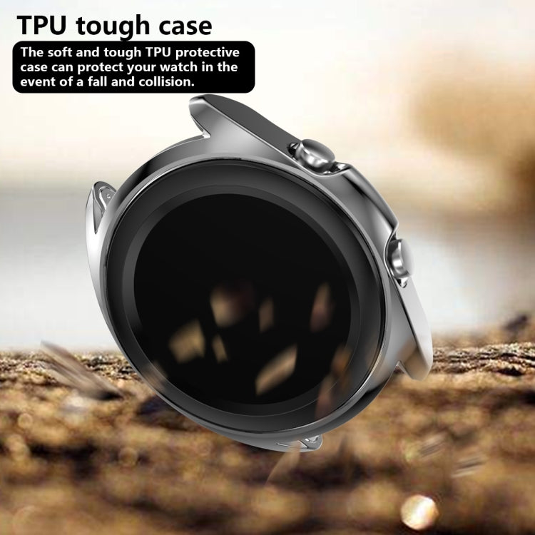 For Samsung Galaxy Watch 3 41mm Electroplating Hollow Half-pack TPU Protective Case(Gray) - Watch Cases by ENKAY | Online Shopping South Africa | PMC TechLife | Buy Now Pay Later Mobicred