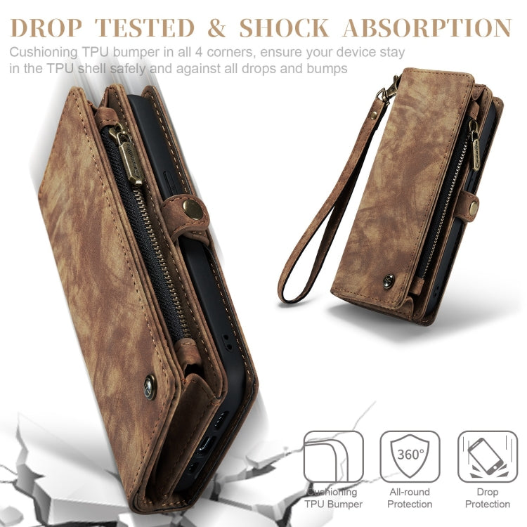 For iPhone 12 / 12 Pro CaseMe-008 Detachable Multifunctional Wallet Leather Phone Case (Brown) - iPhone 12 / 12 Pro Cases by CaseMe | Online Shopping South Africa | PMC Jewellery | Buy Now Pay Later Mobicred