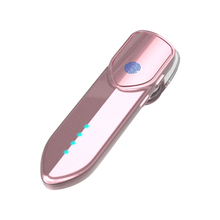 V19S Bluetooth 5.0 Business Style Fingerprint Touch Bluetooth Earphone(Pink) - Bluetooth Earphone by PMC TechLife | Online Shopping South Africa | PMC TechLife