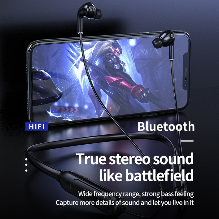 M60 8D Surround Sound Wireless Neck-mounted 5.1 Bluetooth Earphone Support TF Card MP3 Mode(Black) - Neck-mounted Earphone by PMC TechLife | Online Shopping South Africa | PMC TechLife