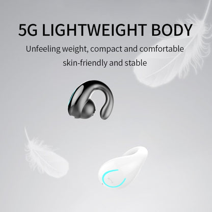 YX08 Ultra-light Ear-hook Wireless V5.0 Bluetooth Earphones Ear Clip Stereo Bluetooth Headset with Mic(White) - Bluetooth Earphone by PMC Jewellery | Online Shopping South Africa | PMC Jewellery