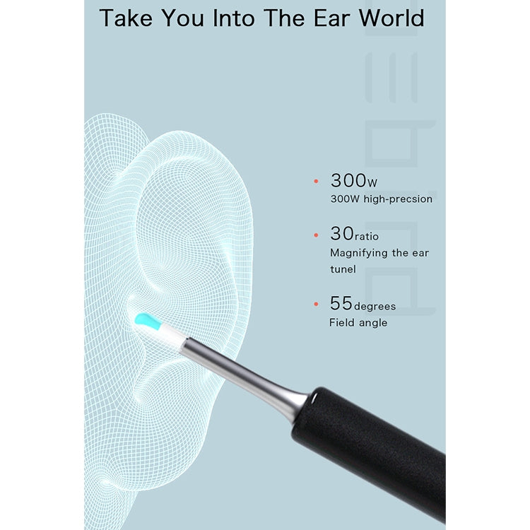 Bebird C3 4.5mm Wireless Wifi High-definition Visual Ear Spoon 3 Million Pixels Out Ear Visual Ear Spoon with IP67 Waterproof(Black) - Ear Care Tools by Bebird | Online Shopping South Africa | PMC Jewellery