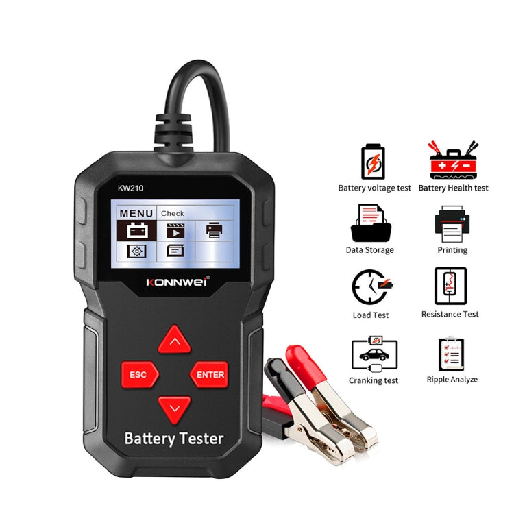 KONNWEI KW210 Car Battery Test Battery Capacity Resistance Battery Detector - Code Readers & Scan Tools by KONNWEI | Online Shopping South Africa | PMC Jewellery