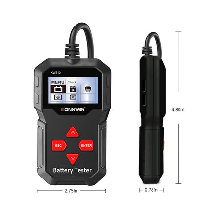 KONNWEI KW210 Car Battery Test Battery Capacity Resistance Battery Detector - Code Readers & Scan Tools by KONNWEI | Online Shopping South Africa | PMC Jewellery