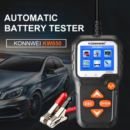 KONNWEI KW650 6V- 12V Car Motorcycle Battery Lawn Mower Detector with 2.4 inch Color Display & Waveform Graph - Code Readers & Scan Tools by KONNWEI | Online Shopping South Africa | PMC Jewellery