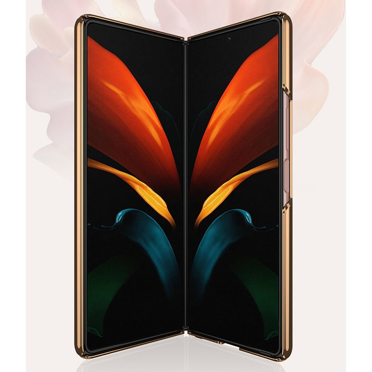 For Samsung Galaxy Z Fold2 GKK Electroplating Painted Glass Case(Chess Brown) - Galaxy Phone Cases by GKK | Online Shopping South Africa | PMC Jewellery | Buy Now Pay Later Mobicred