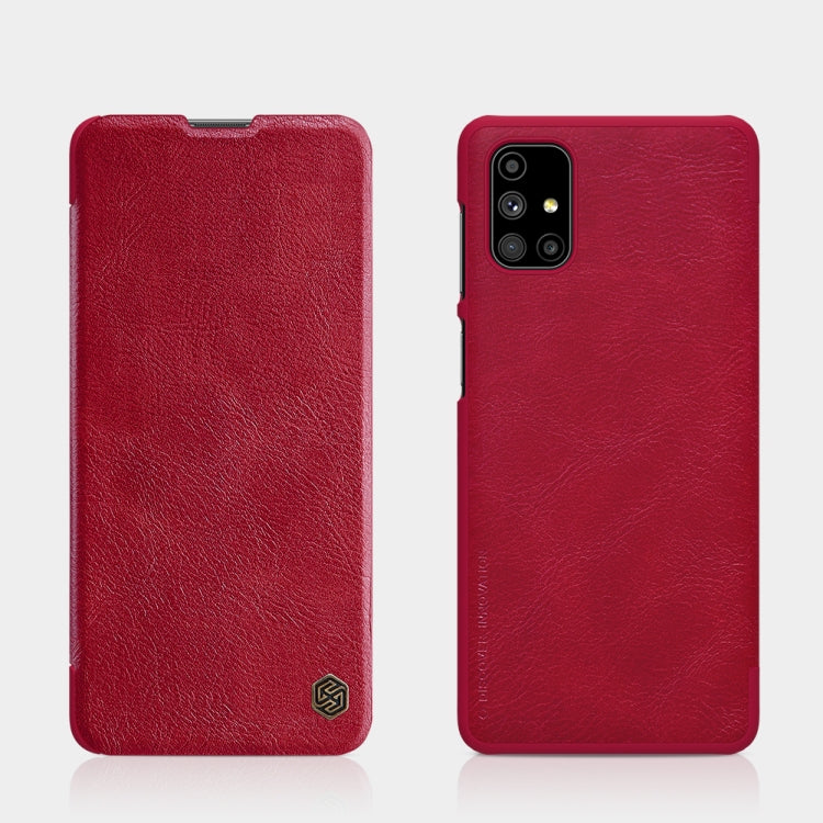 For Samsung Galaxy M51 NILLKIN QIN Series Crazy Horse Texture Horizontal Flip Leather Case with Card Slot(Red) - Galaxy Phone Cases by NILLKIN | Online Shopping South Africa | PMC Jewellery