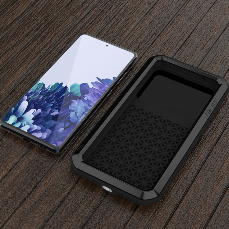 For Samsung Galaxy S20 FE LOVE MEI Metal Shockproof Waterproof Dustproof Protective Case with Glass(Silver) - Galaxy S20 FE Cases by NILLKIN | Online Shopping South Africa | PMC TechLife | Buy Now Pay Later Mobicred