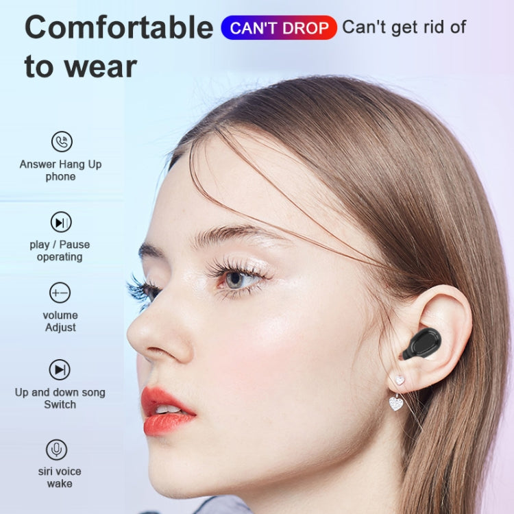 L21 Pro IPX7 Waterproof Wireless Bluetooth Earphone with Charging Box & Digital Display, Support Siri & Call(Pink) - Bluetooth Earphone by PMC Jewellery | Online Shopping South Africa | PMC Jewellery