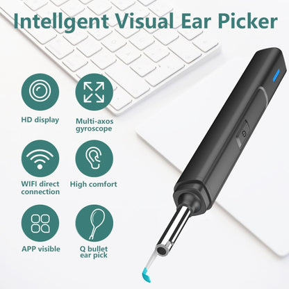 H02006 WiFi Smart Visual Ear Pick HD Digital Mouth Nose Ear Endoscope (Black) - Ear Care Tools by PMC Jewellery | Online Shopping South Africa | PMC Jewellery