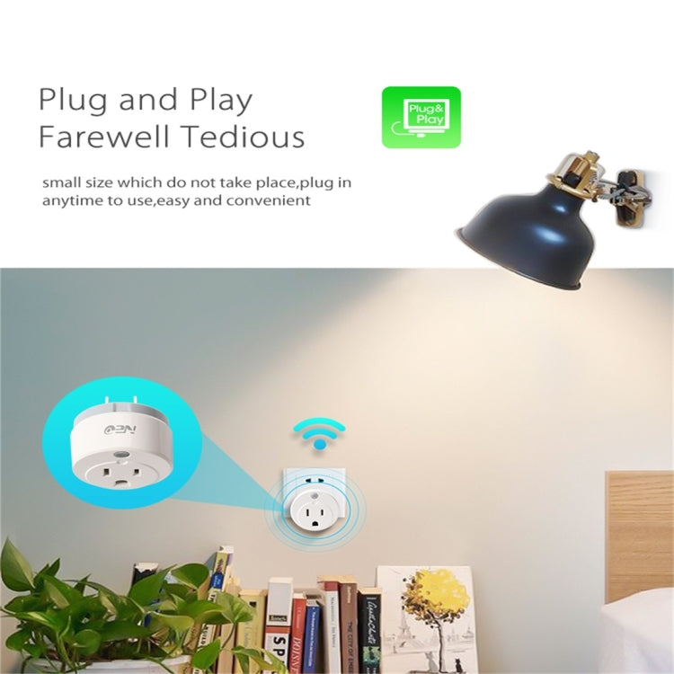 NEO NAS-WR02W WiFi US Smart Power Plug,with Remote Control Appliance Power ON/OFF via App & Timing function - Plug Adaptor by NEO | Online Shopping South Africa | PMC TechLife | Buy Now Pay Later Mobicred