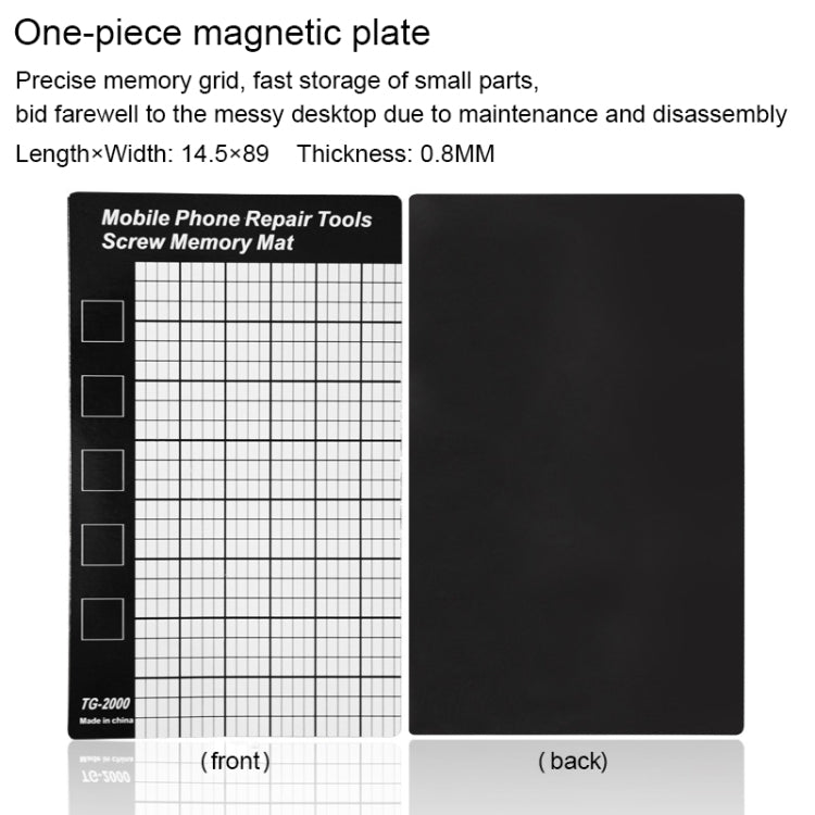 Universal Magnetic Screws Mat for Phone Repair, Size: 14.5x9cm - free shipping - PMC TechLife - Order now!