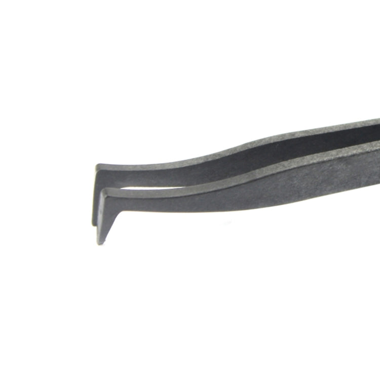 JF-S16 Anti-static Carbon Fiber Curved Tip Tweezers(Black) - Tweezers by JIAFA | Online Shopping South Africa | PMC TechLife