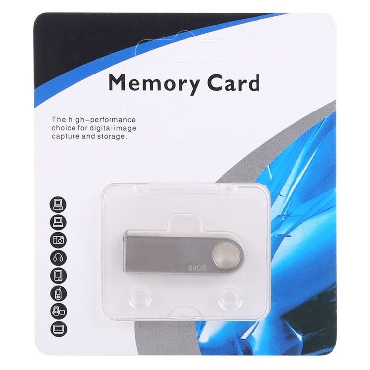 64GB Metal USB 2.0 Flash Disk - USB Flash Drives by PMC TechLife | Online Shopping South Africa | PMC TechLife