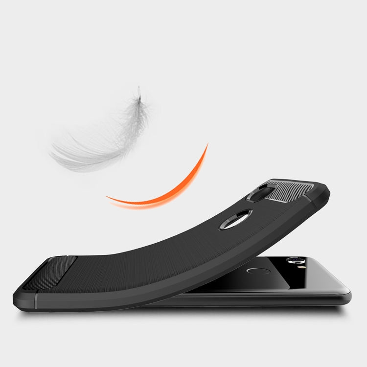 Brushed Texture Carbon Fiber Shockproof TPU Case for Google Pixel 3(Black) - Google Cases by PMC TechLife | Online Shopping South Africa | PMC TechLife | Buy Now Pay Later Mobicred