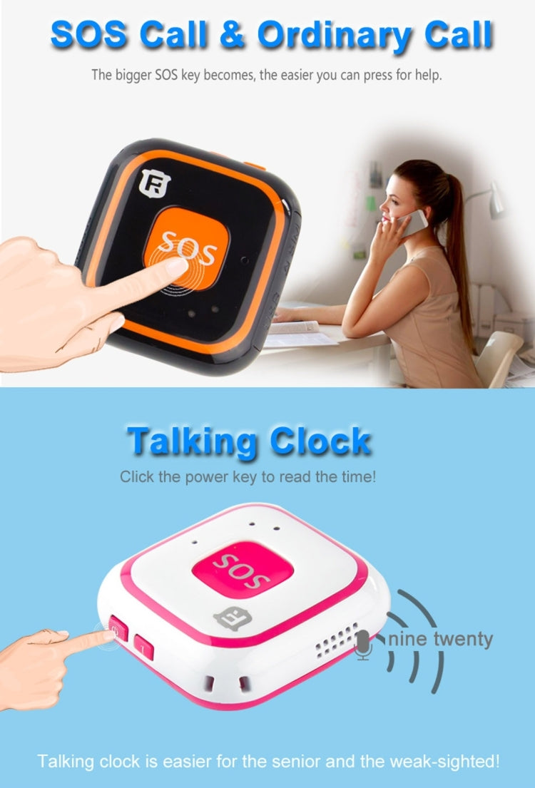 REACHFAR V28 Necklace Style GSM Mini LBS WiFi AGPS Tracker SOS Communicator(Blue) - free shipping - PMC TechLife - Order now!