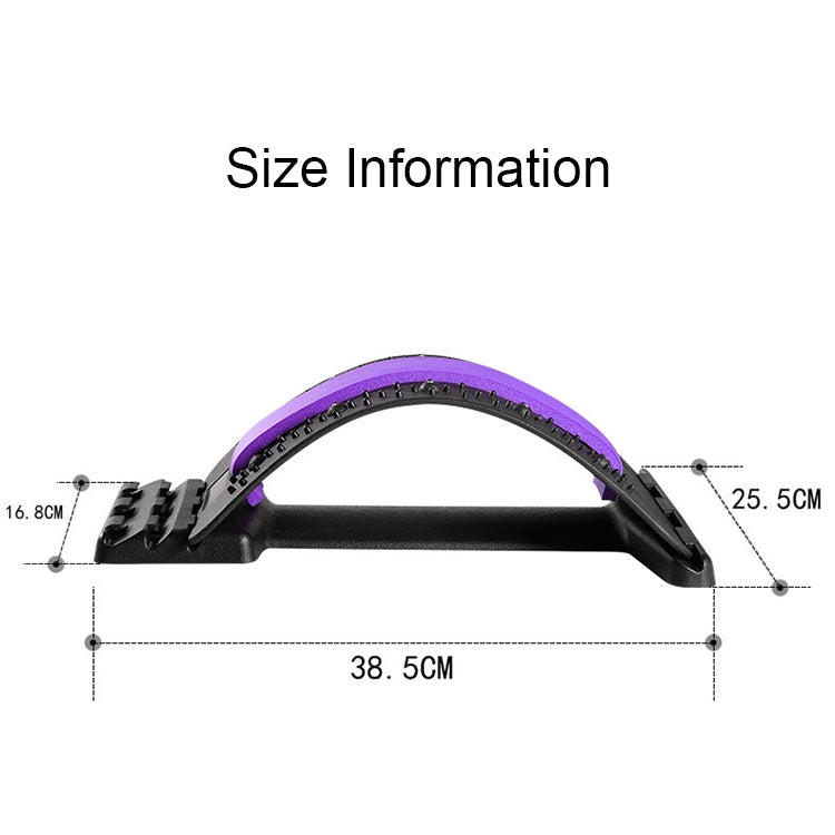 Lumbar Traction Stretching Device Posture Corrector Waist Support Spine Pain Relief Back Massage Stretcher(Black Blue) - free shipping - PMC TechLife - Order now!