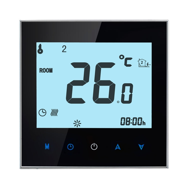 BHT-1000-GA-WIFI 3A Load Water Heating Type Touch LCD Digital WiFi Heating Room Thermostat, Display Clock / Temperature / Periods / Time / Week / Heat etc.(Black) - Indoor Thermometer by PMC Jewellery | Online Shopping South Africa | PMC Jewellery