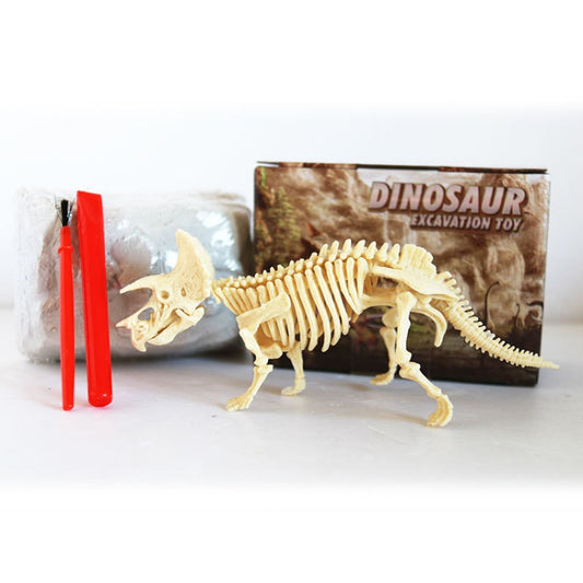 Assembled Triceratops Skeleton Archaeological Excavation Toys Simulation Fossil Model Manual Toys - DIY Developmental Toys by PMC Jewellery | Online Shopping South Africa | PMC Jewellery