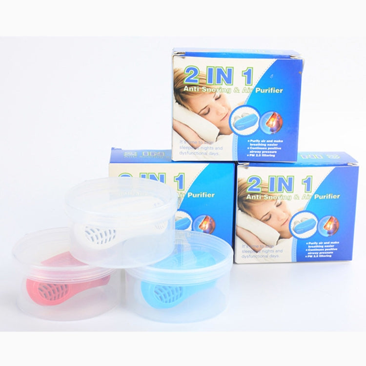 2 in 1 ABS Silicone Anti Snoring Air Purifier (Red) - Anti Snoring Tools by PMC TechLife | Online Shopping South Africa | PMC TechLife