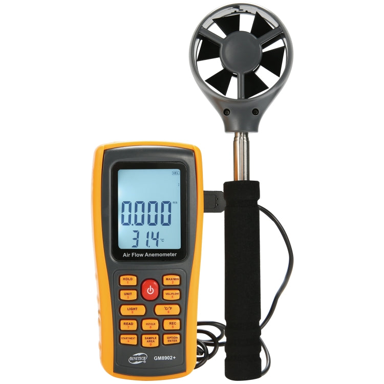 BENETECH GM8902+ LCD Display Digital Digital Anemometer Air Flow Wind Speed Scale Meter - Tachometers & Anemometer by BENETECH | Online Shopping South Africa | PMC Jewellery | Buy Now Pay Later Mobicred