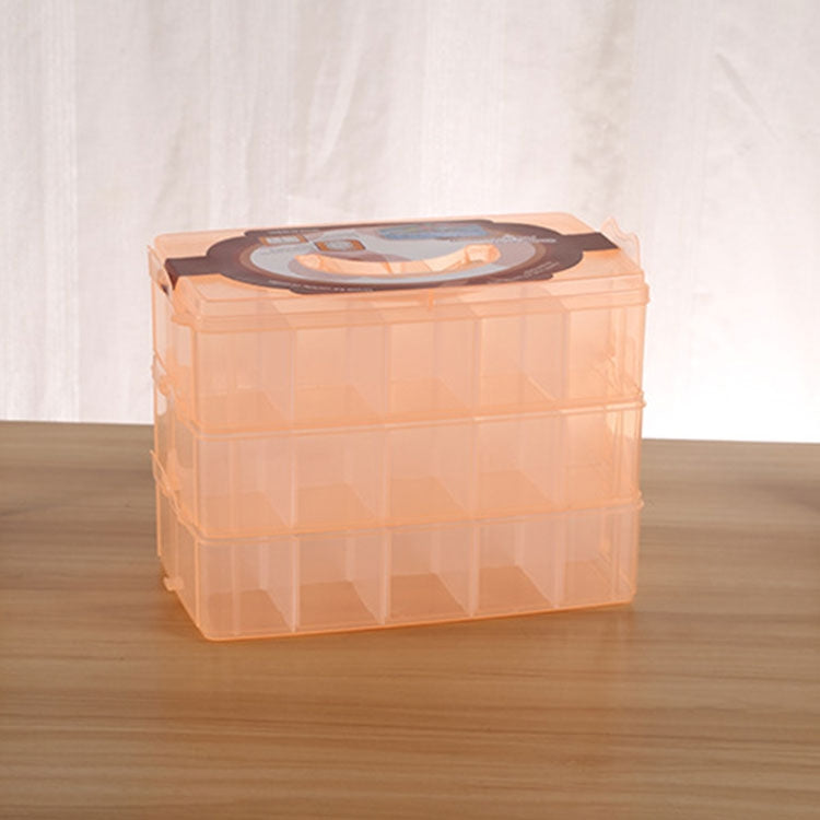 Large Storage Box Three Layer Large 36 Slots Plastic Craft Accessories Beards Jewelry Storage Box Container Home Organizer(Orange) - free shipping - PMC TechLife - Order now!