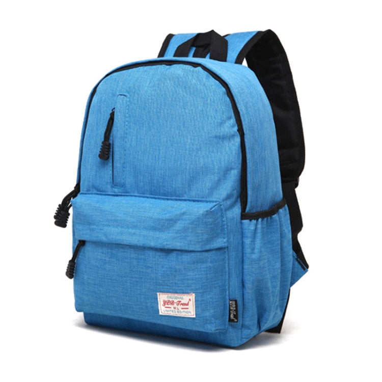 Universal Multi-Function Canvas Laptop Computer Shoulders Bag Leisurely Backpack Students Bag, Big Size: 42x29x13cm, For 15.6 inch and Below Macbook, Samsung, Lenovo, Sony, DELL Alienware, CHUWI, ASUS, HP(Baby Blue) - Backpack by PMC Jewellery | Online Shopping South Africa | PMC Jewellery