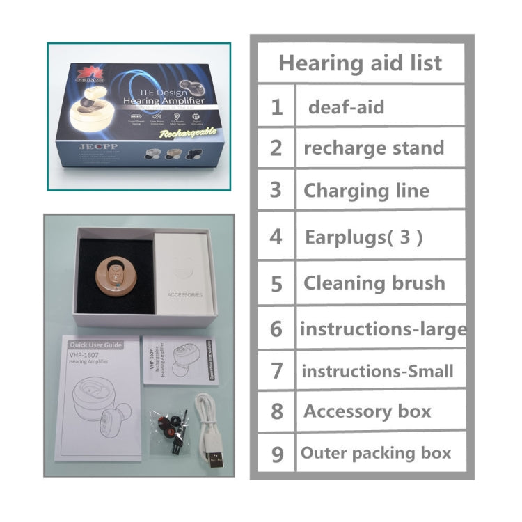 KAIXINWEI VHP-601 DC3.7V In-ear Bluetooth Hearing Aid Sound Amplifier (Flesh Color) - Hearing Aids by PMC Jewellery | Online Shopping South Africa | PMC Jewellery