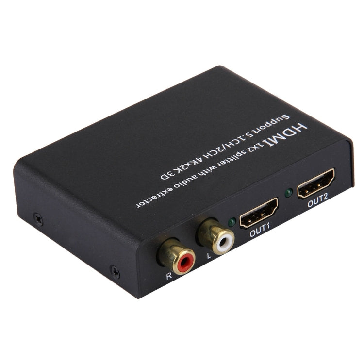 HDMI 1x2 Splitter with Audio Extractor, Support 5.1CH / 2CH, 4Kx2K, 3D - Splitter by PMC TechLife | Online Shopping South Africa | PMC TechLife
